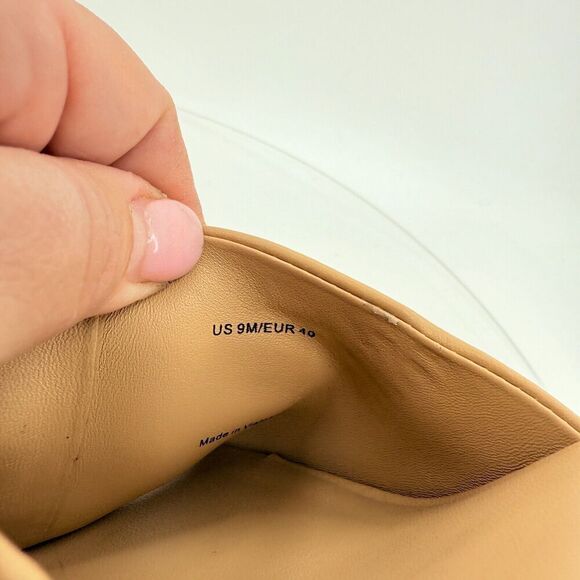 Vince Womens Pia Espadrille Mules Wedge Sandals Tan Brown Leather Size 9 Slides - Picture 5 of 15